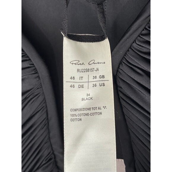 RICK OWENS Cutout ruched stretch-jersey top size 36/6 - Picture 9 of 9